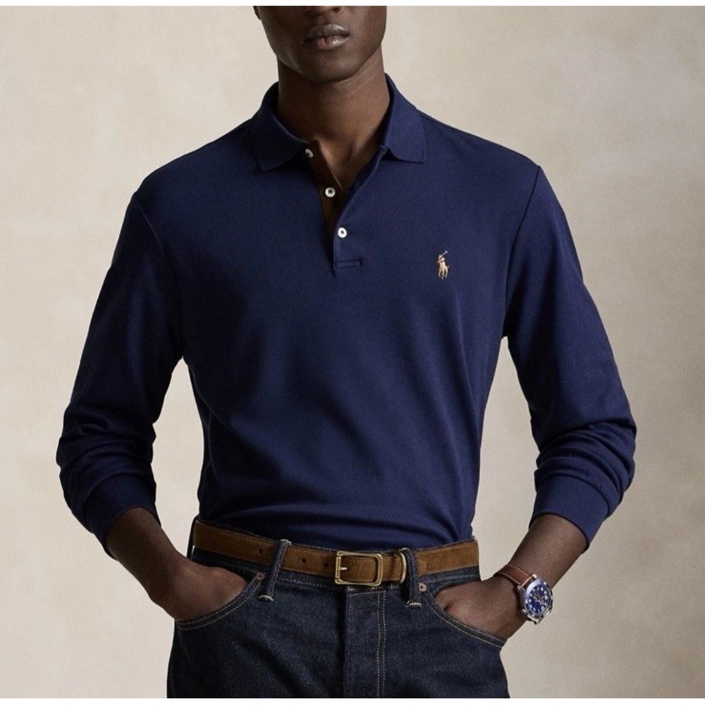 Polo Ralph Lauren Classic Fit Soft Cotton Polo Shirt XL BM1240 Blue